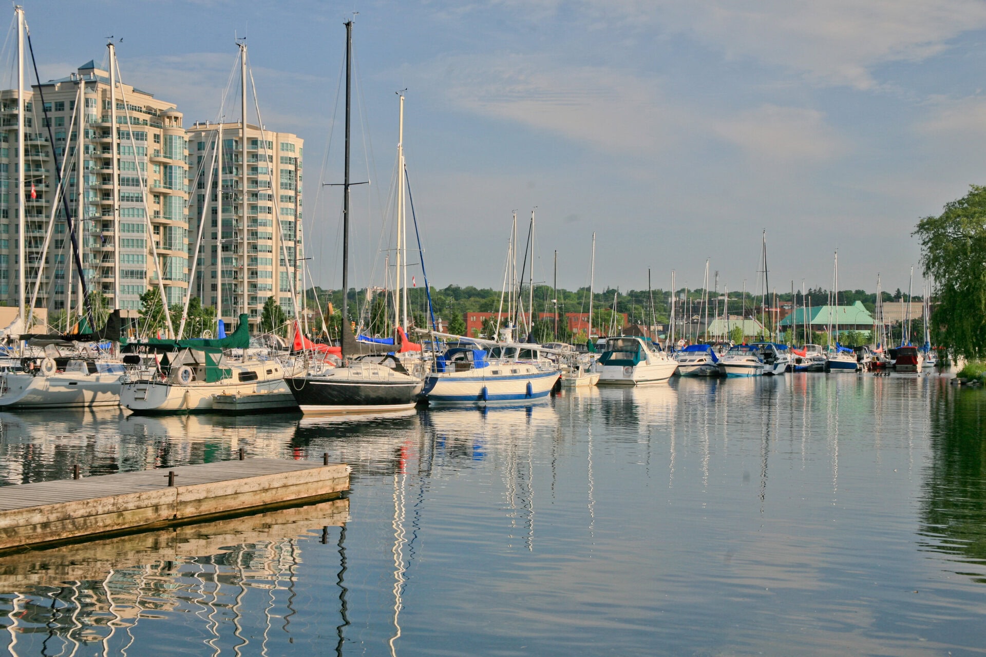 Barrie Marina with Condominiums in the Background