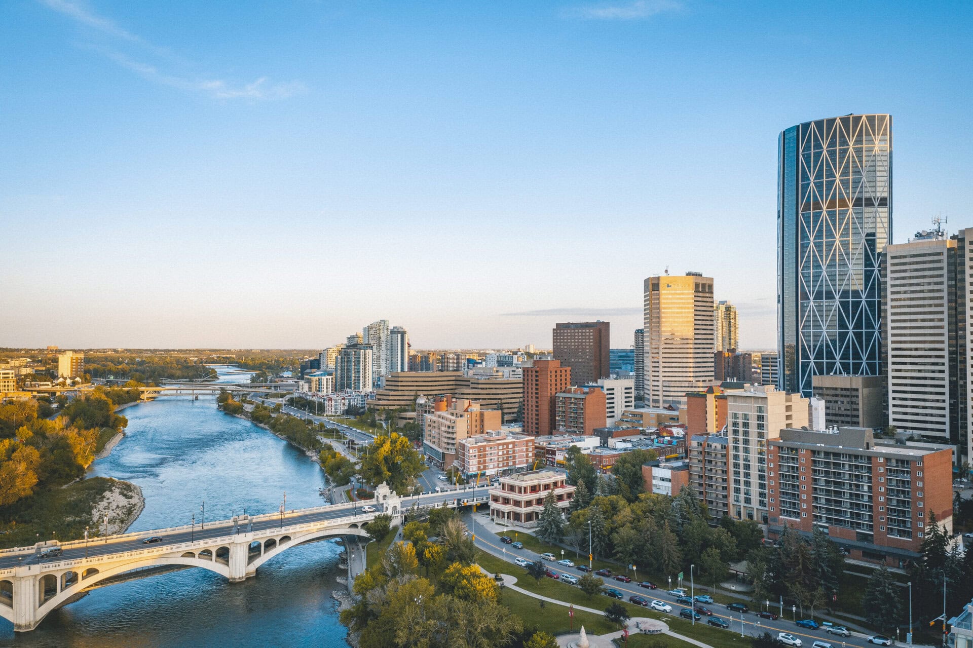 Arial view of Calgary East