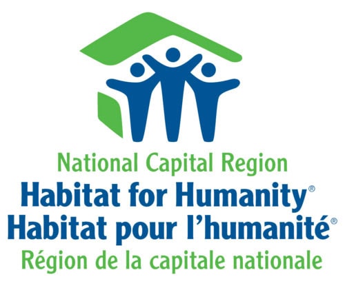 National Capital Region Habitat for Humanity logo. Habitat pour l'humanité région de la capitale nationale. logo.