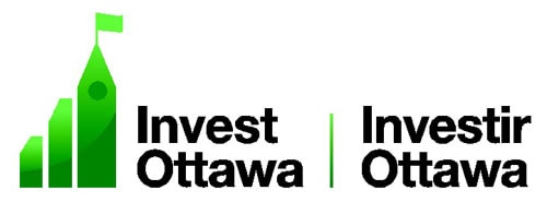 Invest Ottawa logo. Investir Ottawa logo.