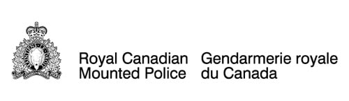 Royal Canadian Mounted Police logo. Gendarmerie royale du Canada logo.